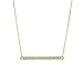 14K GOLD DIAMOND BAR NECKLACE - Length:: 22"