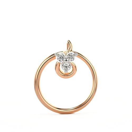 Image of Sterling Silver & Certified Lab Grown Diamond 0.02cts | Nosepin For Women /Girls | Stylish & Elegant | VGNP0010