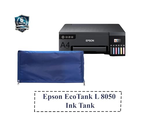 Image of VONBAER Dust Proof Washable Chain Printer Cover for Epson L8050 EcoTankTank Printer - Blue
