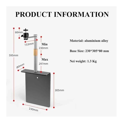 Support de projecteur en alliage d'aluminium avec base renforcée