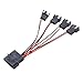 Wentylatory komputerowe IDE Duży 4pin do małego 4pin adapter zasilający wentylator D Port Kabel rozszerzony 1 do 1/2/3/4 4p Rozdzielacz 12V MOLEX 4 ADAPTER
