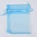 Sac en organza avec cordon de serrage décoration de fête de mariage de Noël sacs-cadeaux sacs d'emballage de bijoux pochettes de bonbons en tulle 50%-bleu clair, 17x23cm, 25pcs