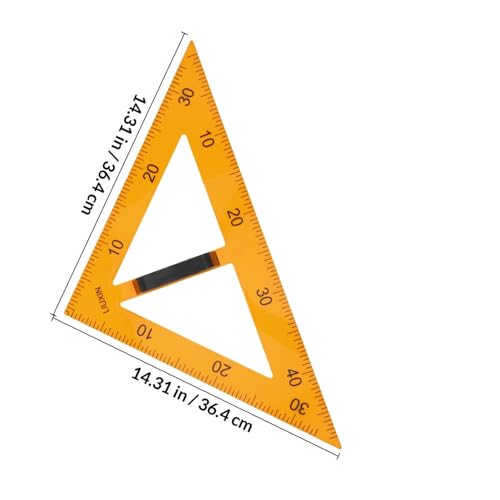 Regla triangular de dibujo VILLCASE para clases de geometría y aula 4