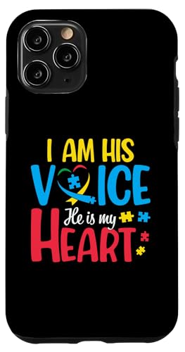 Autism Mom I'm His Voice He Is My Heart ���ǌ[�� �X�}�z�P�[�X iPhone 11 Pro �p