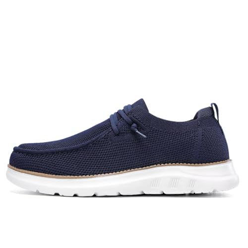 Image of Mens Boat Loafers Slip-on Casual Mesh Walking Shoes Business Oxfords Sneakers Work Lightweight Comfortable Soft Sole