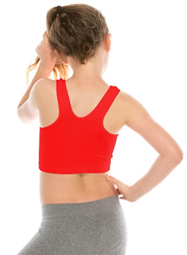 Kurve Premium Girls Seamless Supersoft Sleeveless Crop Tank Top - Stretchy Bra, UV UPF 50+ (Made in USA)3