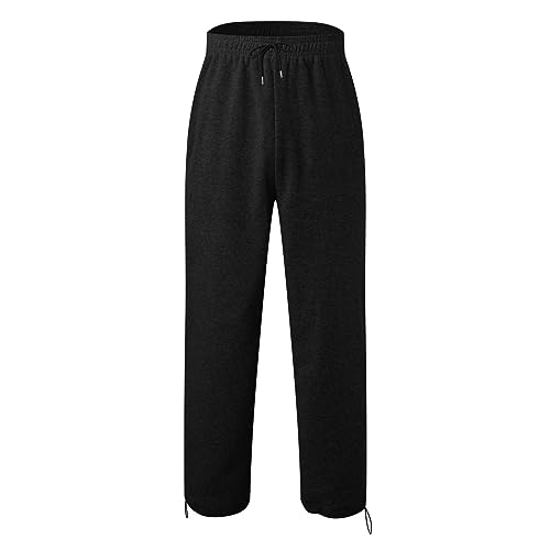 Cargo Pants for Men Fleece Heavyweight Baggy Sweatpants Joggers Elastic Waist Drawstring Loose Trousers with Pockets2