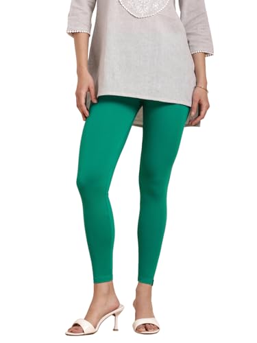 Image of TWIN BIRDS Super Stretchable Cotton Elasthane Fabric Ankle Length Leggings for Women
