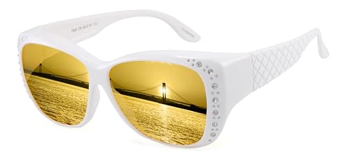 Night Vision Driving Glasses Anti Glare Polarized Night Yellow Driving Fit Over Driving Sunglasses Men and Women