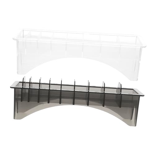 FOMIYES 2pcs Acrylic Hair Clipper Organizer Comb Holder Barber Accessories Storage Box for Barbershop