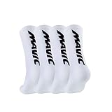 XKUN Sportsocken 4 Stück Outdoor Sports Reitsocken Männer Und Frauen Sport Laufen Und Bergsteigen Kompressionssocken-C4-Mavic(4Pairs),Size 38-46