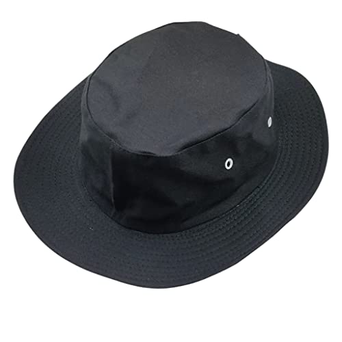 Zacharias Men's Cotton Round Hat (hat-101_Black; Free Size) (Pack of 1)