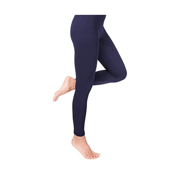 MUK LUKS womens Women's Solid Fleece Leggings Hosiery, Navy, X-Large-XX-Large US