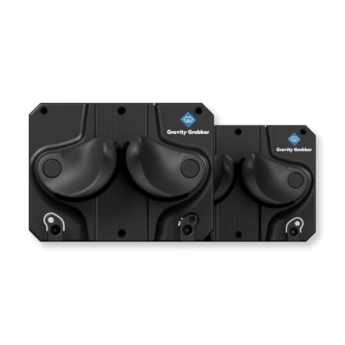 Gravity Grabber OG Ski & Snowboard Wall Mount Rack Holder, Black, 2-Pack | Damage-Free Gravity Grip...