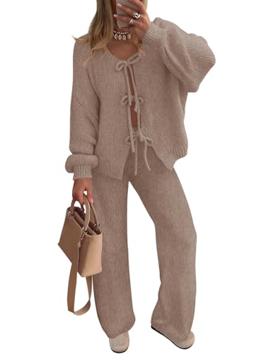 ZESICA Women's 2 Piece Outfits Lounge Pajama Sets 2026 Fall