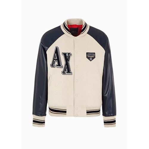 Armani Exchange Men's Collegiate Capsule Wool Mix Letterman Jacket3