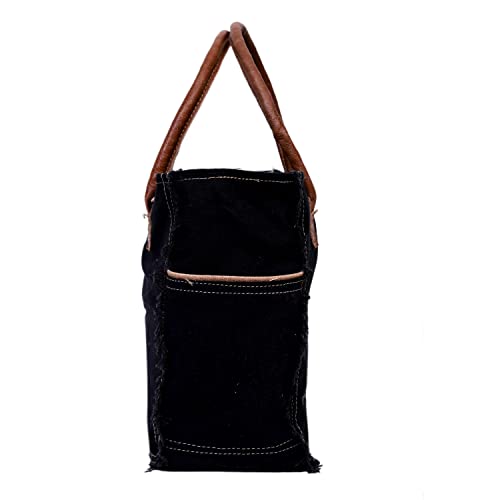 Image of CREATIVE LEATHER ART Sel de Mer Canvas Tote Bag for Women