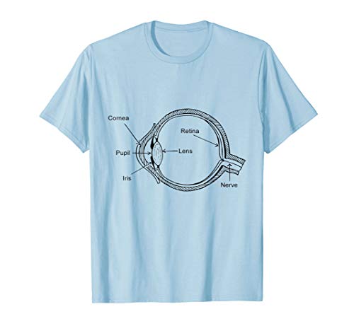 Eye Diagram T-Shirt, Labeled Eyeball, Eye Doctor Optometrist