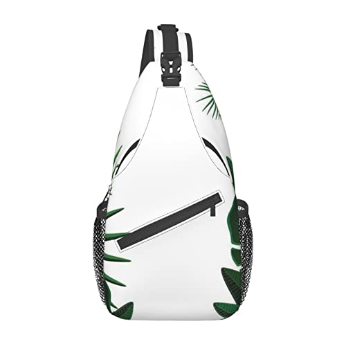 Sac à bandoulière tropical pour vos balades et sorties quotidiennes - Modèle noir léger