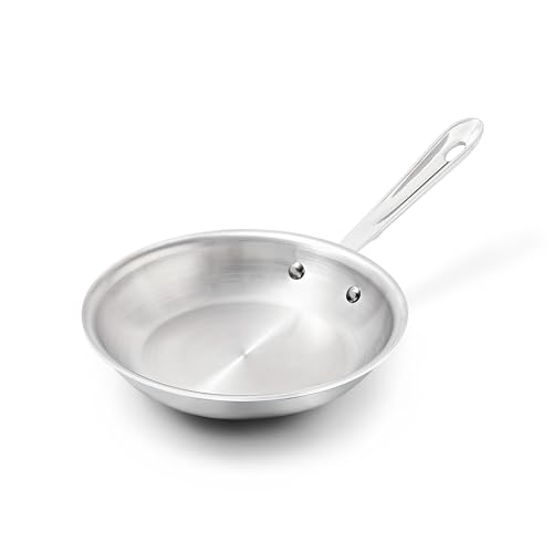 Image of All-Clad D3 Stainless Steel 8 inch Frying Pan- Made in the USA- The Original Bonded Professional Cookware- Oven Safe & Induction Compatible