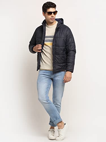 Image of Cantabil Navy-Blue Winter Wear Jacket Full Sleeve for Men l Jacket for Men l Winter Wear Jacket for Men (MJKT00021-NAVY)