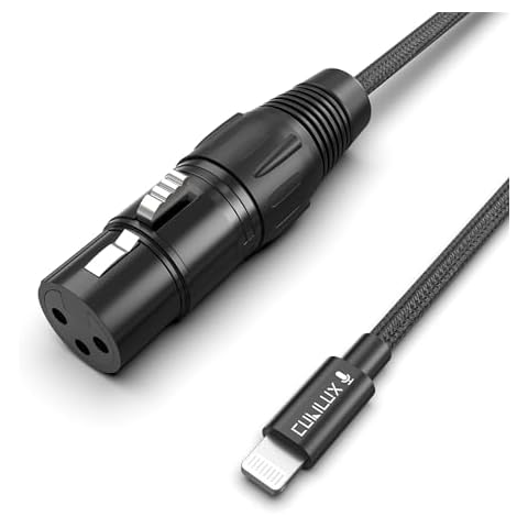 Cubilux XLR to Lightning Microphone Cable Cover