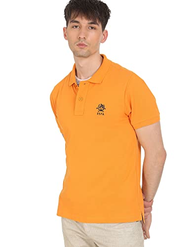 Image of US Polo Association Men's Slim T-Shirt (USTSHS1001 Mustard 5XL)