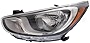 Fits Hyundai Accent Headlight Assembly 2012 13 14 2015 Driver Side DOT Certified Bulbs Included HY2502163 | 92101-1R010 ;Hatchback