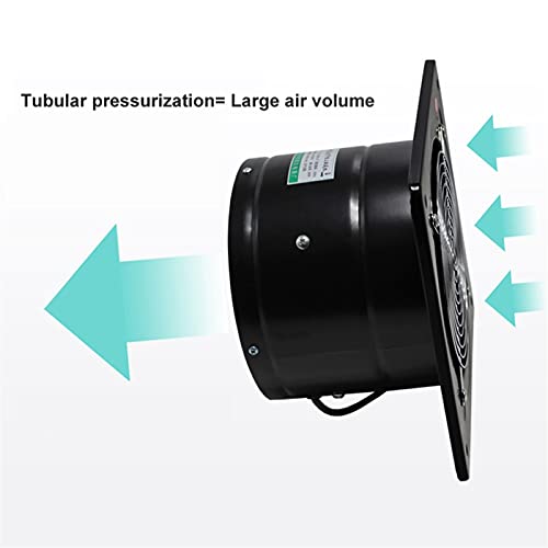 Extractor de aire 6 pulgadas potencia fuerte para cocina, tipo ventana, silencioso, con cubierta de malla y válvula de retención miniatura 6