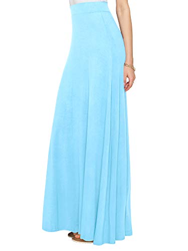 Amazon.com: Lock and Love LL WB1434 Womens Solid Maxi Skirt with