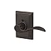 SCHLAGE Accent Lever with Addison Trim Non-Turning Lock in Aged Bronze - Left Handed - F170 ACC 716 ADD LH