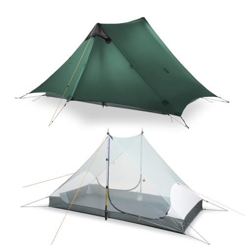Image of LANSHAN Ultralight Waterproof 1-2 Person Backpacking Tent | Ultralight waterproof nylon, pitch anywhere, for camping & travel.