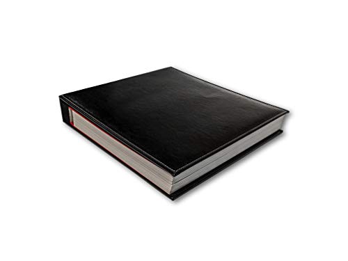 Self Adhesive Photo Album, Vegan Black Leather, 100 Pages 50 Sheets, Scrapbook, Wedding, Magnetic Sheet, Self Stick, 4x6, 5x7, 8x10, 8-1/2x11, Picture, Family, Large, Travel, Book, Portfolio