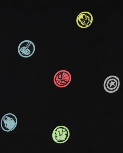 Marvel Men's All Over Print Marvel Circle Logo Lounge Jogger Pajama Pants2