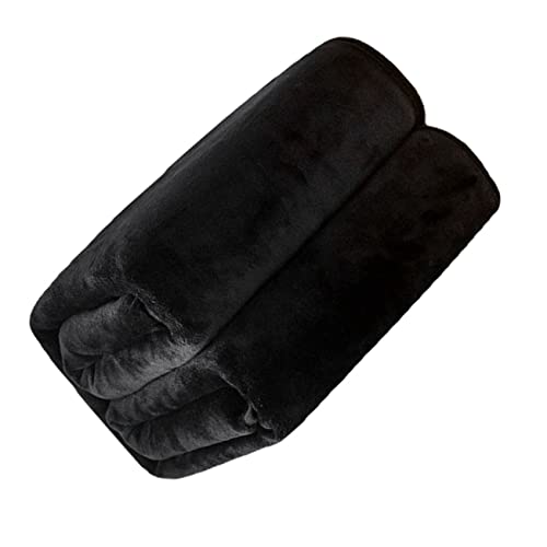 Couverture moelleuse et peau agréable plaid noir uni en polyester