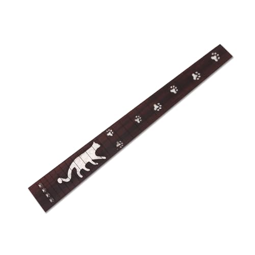 YoungMonic New Electric Guitar Rosewood Fretboard 24 Fret 25.5 Inch Cat Footprints Inlay for Electric Guitar Parts Replacement (22 fret 25.5 inch)
