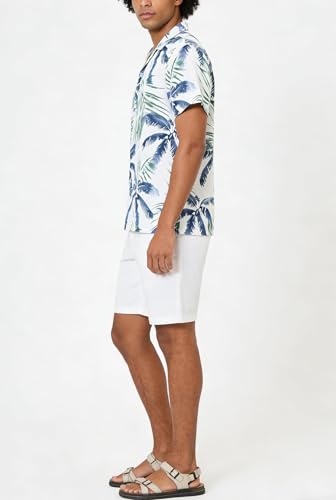 Image of Cromoncent Matching Hawaiian Outfits for Family, Dad and Son Matching Luau Beach Tropical Shirts Mommy Daughter Tropical Sets