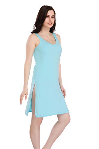 Image of Splash Cotton Rich Camisole Slip for Women| Long Kurti Slip /Suit Slip /Camisole Slip Knee Length - 139