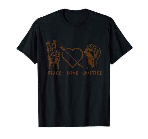 Paz Amor Justicia Igualdad Camisa Justicia Social Camisetas Camiseta