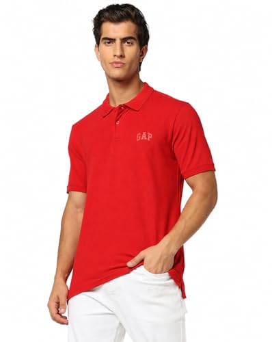 Image of Gap Men Solid Slim Fit Polo Neck Short Sleeves T-Shirt