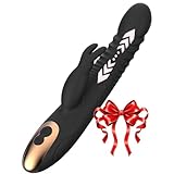 Thrusting Portable Rabbit Ears Battery Powered Tools for Date Night Black Toys for Women Quiet Exquisite 9 inches Adult Toys 8 Modes Powerful Electric Soft Toys Cheap Men