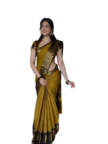 Image of South Cotton Gadwal Saree for Women | Celebrity Inspired Traditional Ethnic Wear | Chettinad & Kalyani Cotton Sarees | Soft Cotton Saree with Blouse Piece