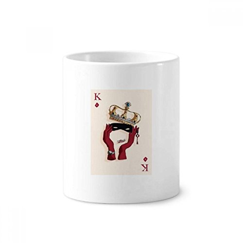 Tasse céramique motif diamant K de 350ml en porcelaine blanche pour décoration de table