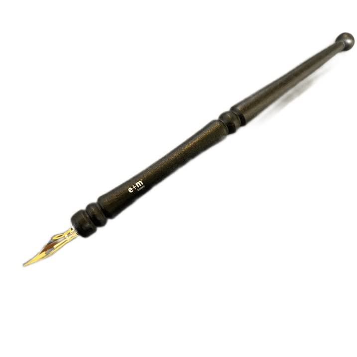 Amazon | e+m アンティーク ペン軸 ペン先付 ブラック 4351-20
