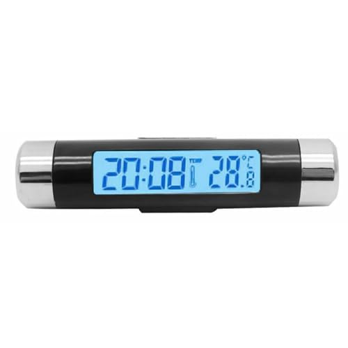 Horloge numérique de voiture écran LCD et jauge température Riloer
