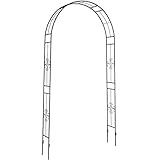 DOEWORKS Garden Arch, 3' 11''Wide x 7'10''High Garden Arbor with Sharp Ends for Climbing Vines and...