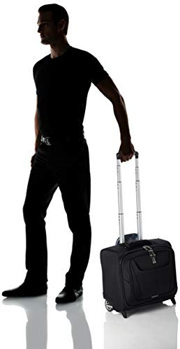 Travelpro Maxlite 5-Softside Lightweight Underseat Rolling Tote Bag, Black, 16-Inch