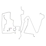 7 PC Complete Power Brake Line Kit Compatible with 1987-1995 Jeep Wrangler YJ Replace# JPB8701 JPB9302 JPB9502