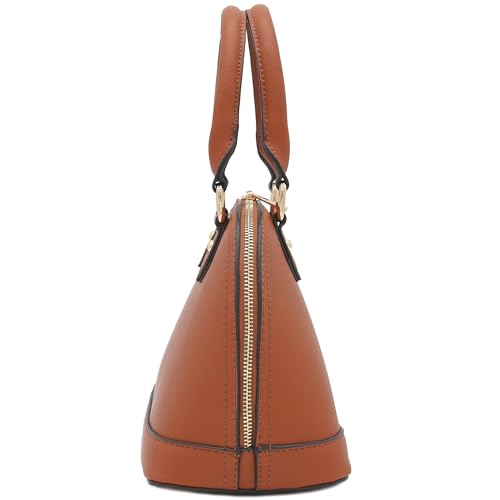 Image of FashionPuzzle Zip-Around Saffiano Classic Dome Satchel