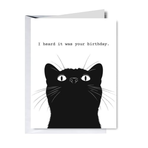 Carte fête chat rigolo pour amoureux des chats Anniversaire